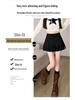 2025 Autumn/Winter Women's Retro Suede High-Waisted Tassel A-Line Mini Skirt