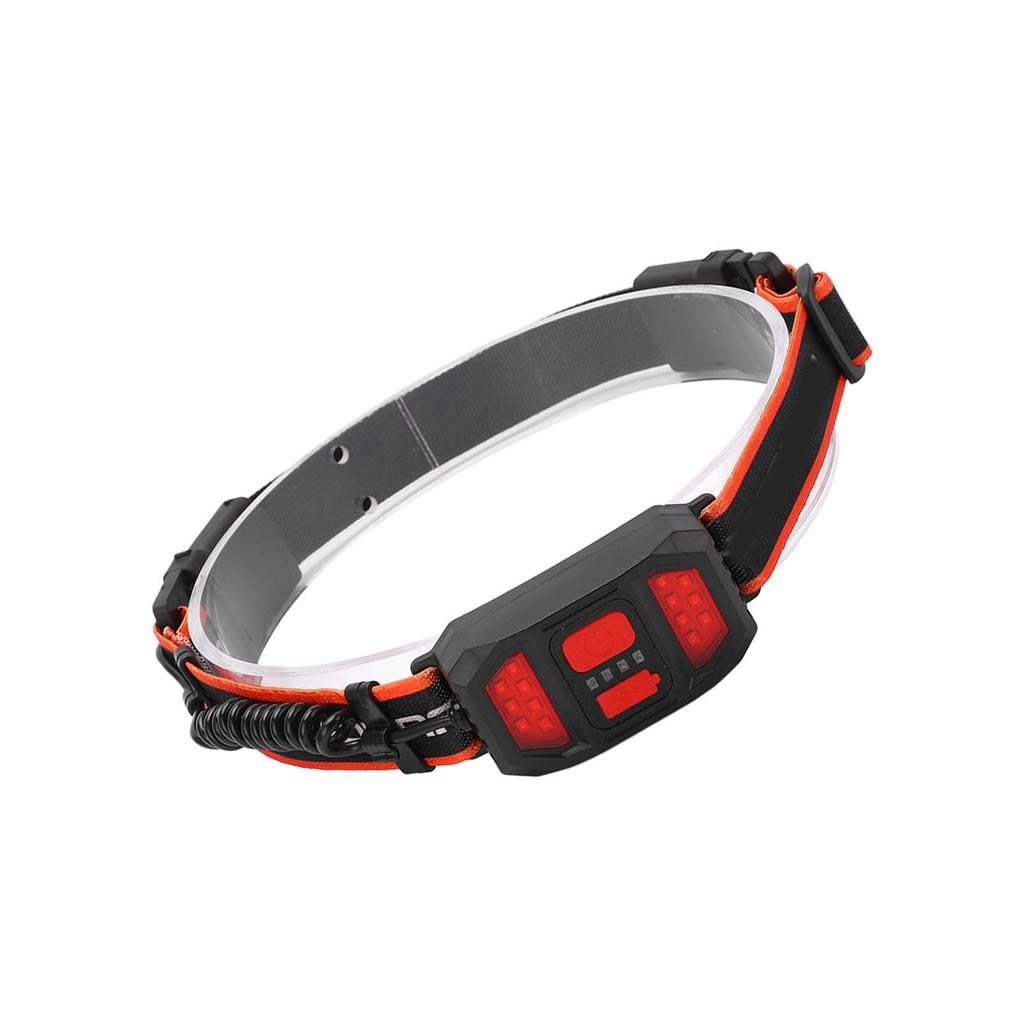 USB Rechargeable LED Headlamp Waterproof Outdoor Red Light Warning Head Light for Camping