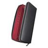 Modiko Wallet Mens Long Large Capacity Carbon Leather Popular Round Zipper Black Clear Open Design Separate Coin Pocket Bill Compartment Vertical Card