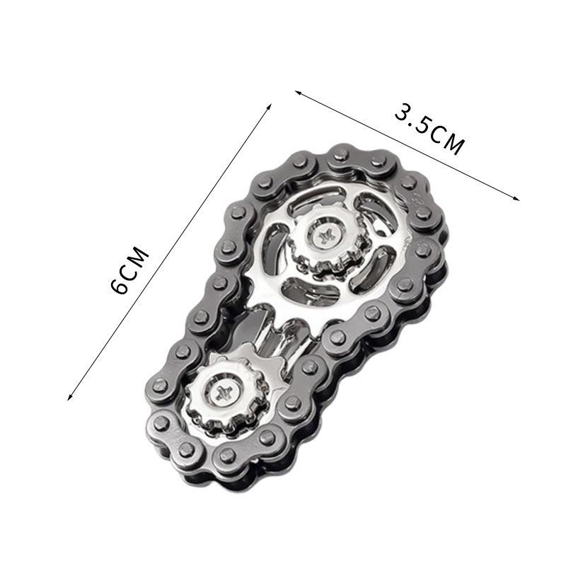 Creative Car Chain Gear Finger Spinner Toy - DIY Decompression Flywheel Artifact