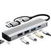 10-in-1 Transparent Type-C USB Hub Expansion Dock