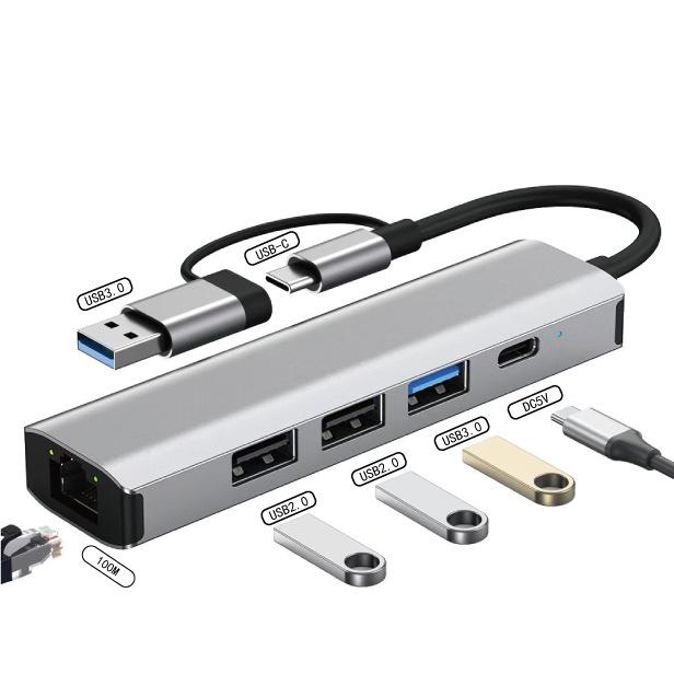 10-in-1 Transparent Type-C USB Hub Expansion Dock