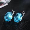 Women Fashion Cubic Zirconia Dangle Huggie Earrings Piercing Party Jewelry Gift