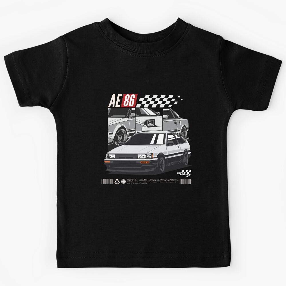 Retro Comic Tokyo Drift AE86 Japanese JDM Legend Kids T-Shirt 140