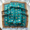 Cartoon Dog Print Women Square Scarf 70x70cm Silk Scarf Cute Shawl  Fashion Accessory