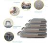 Compression travel pouch bag 4-piece set washable water-repellent 60 gray