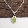 Coffin Peridot Stone Sterling Silver Sisters Gift Wedding Art Deco Boho Pendant PP-54-3
