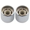 Musiclily Pro 18mm Steel Dome Knobs with Inch Indicator Dots for USA Electric Guitars/Basses, Chrome (Set of 2)