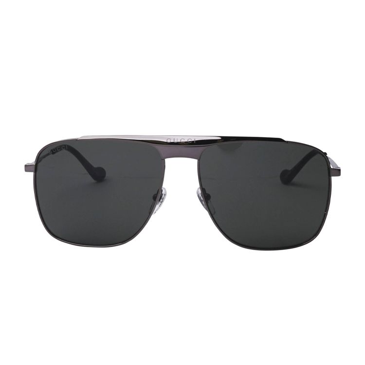 Gucci Gray Lens Black Frame Rectangular Sunglasses Unisex Sunglasses GG0909S-001