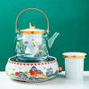 Hand-Painted Glass Tea Brewing & Steaming Pot Set