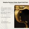 Weather Resistant Water-Based Metallic Gold Paint High Gloss UV Protection for Columns Railings Outdoor Furniture