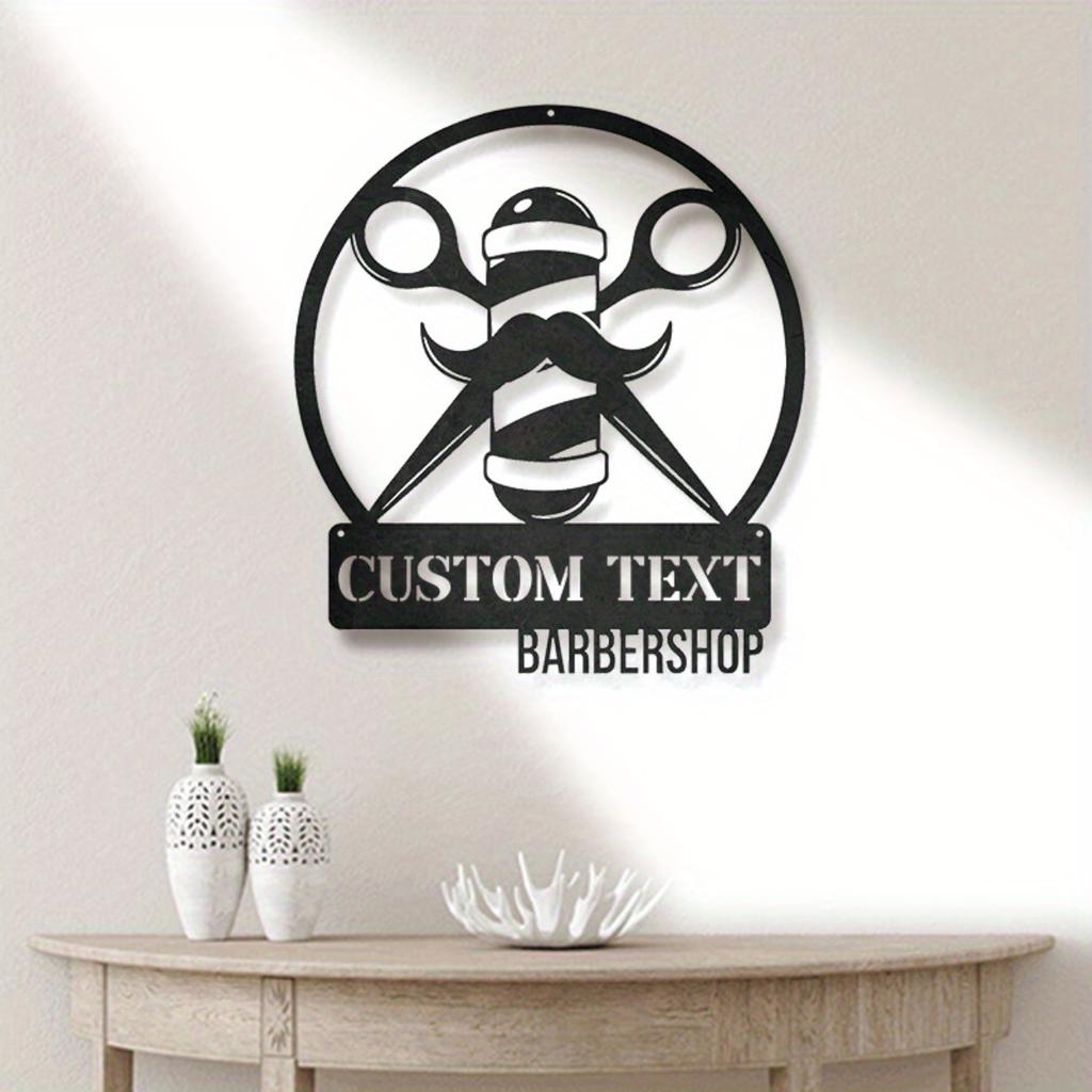 Custom Metal Barber Shop Sign Vintage Hairstylist Wall Decor
