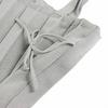 Knit Folding Pleated A4 Size Tote Bag EU A4 Souffle [Rootote] (Orange)