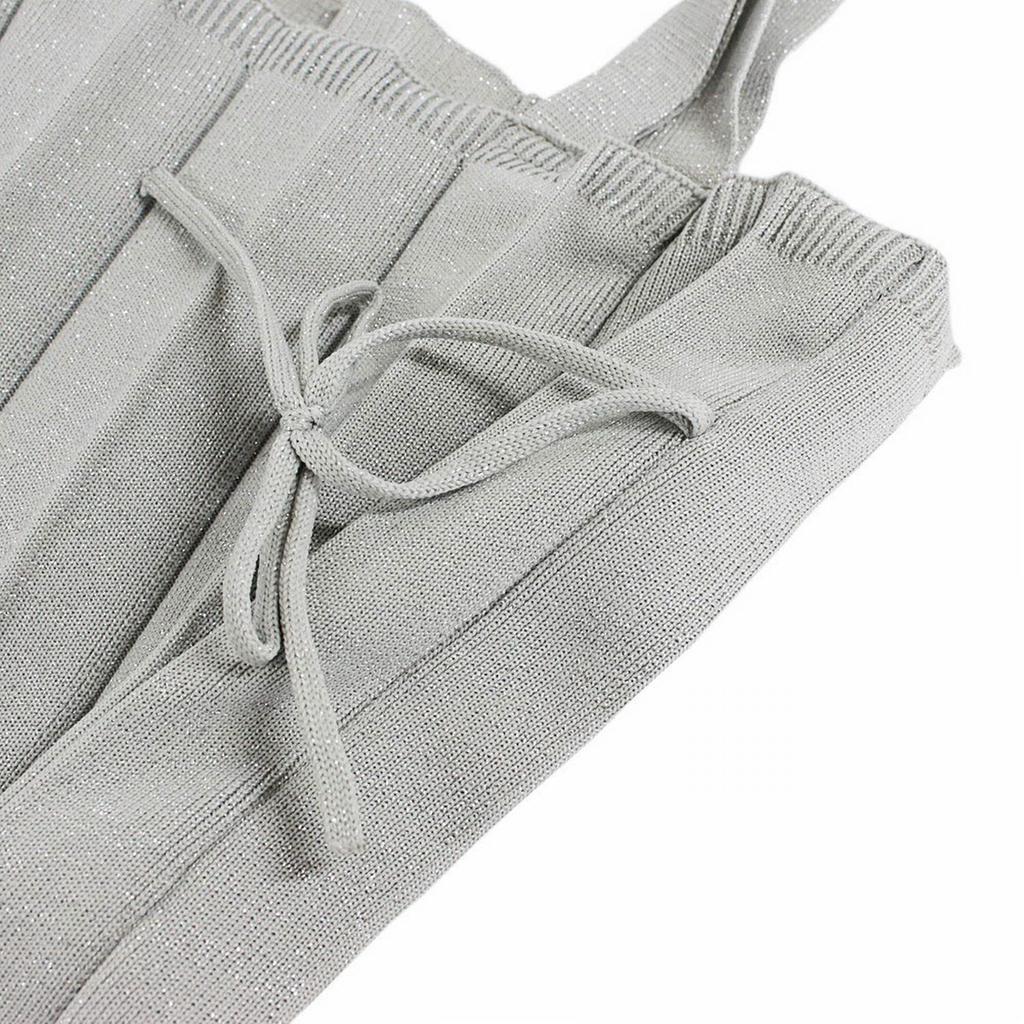 Knit Folding Pleated A4 Size Tote Bag EU A4 Souffle [Rootote] (Orange)