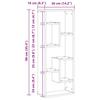 Wall Shelf with Vintage Wood Look 36 x 16 x 90 cm Engineered Wood