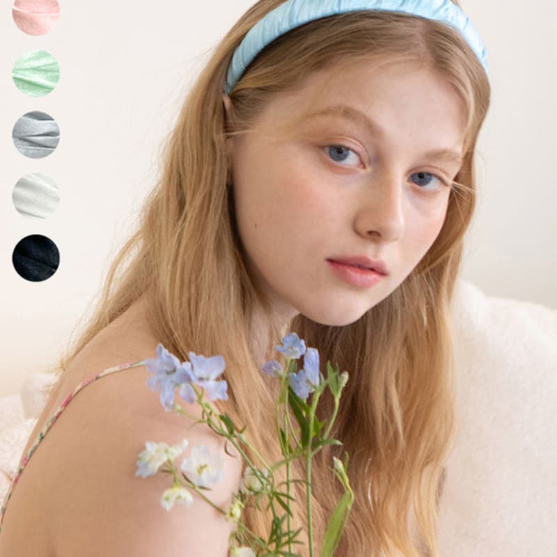 

Фантастическая планета присборенная атласная повязка для волос (6 цветов) PEACH PINK