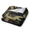 Green And Brown Camo Plush Blanket Girls Boys Flannel Bedding Throws For Living Room Super Warm Custom Quality Bedspread