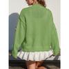 Women Floral Print Loose Long Sleeve Knit Casual Cardigan Sweater