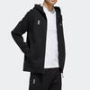 Adidas Sports Drop Shoulder Hooded Jacket Men Outerwear Black FM9339