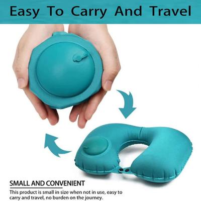 Travel Pillow Comfortable Support Head 360 Degree Traveling Car Airplane Sleeping Head Supportive Press-inflatable Pillow