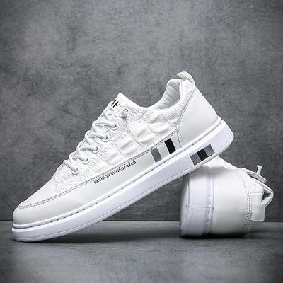 Fashion Men's Board Shoes Outdoor Casual Men's Trend Board Shoes Flat Bottom Lace Up Shoes Men's