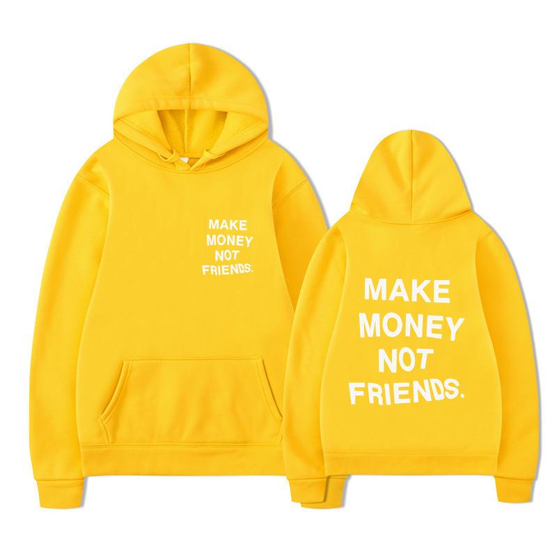 Autumn Men'S Wear Make Money Not Friends Printed Sweater, Hoodie Men