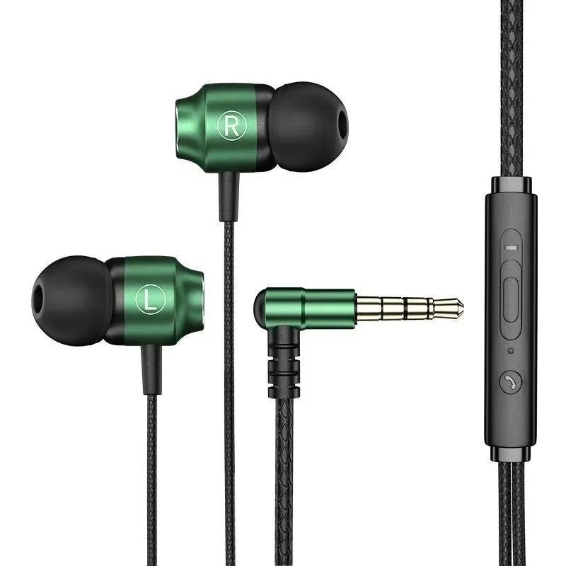 Przewodowe słuchawki 3,5 mm L zagięte Słuchawki przewodowe TYPE-C Douszne słuchawki z mikrofonem HiFi Stereo Zestawy słuchawkowe do gier na iPhone'a