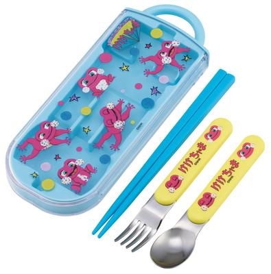 Lunch Box Chopsticks Trio Set for Boys and Girls Children's (Chopsticks, Spoon, Fork) 16.5cm (Kekechama Design) TACC2-A