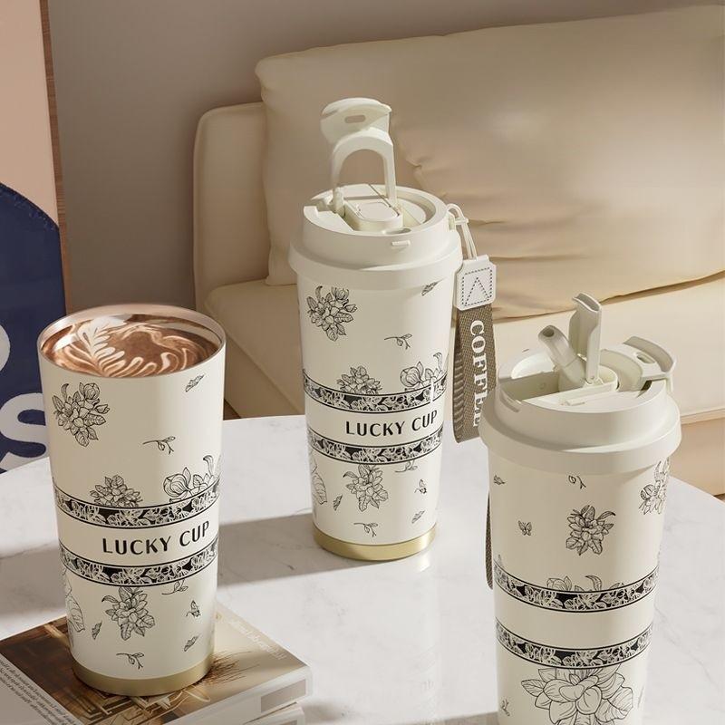 Gardenia Flower Insulated Travel Mug With Stainless Steel Inner For Office And Outdoor Use