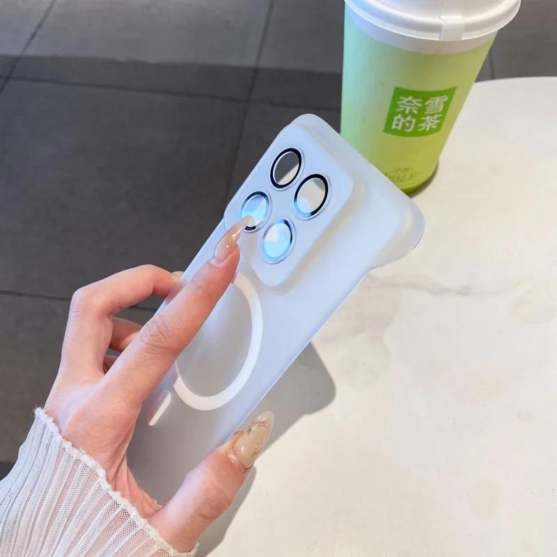 Mi 15Pro Broderless Case Heat Radiation Slim Matte Clear for Magsafe Case for Xiaomi Mi 15 14 12 Pro Mi15 14 13 Ultra PC Cover