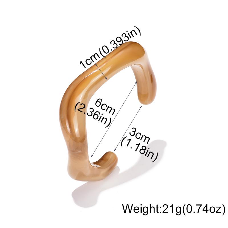 Punk Irregular Acrylic Opening Bracelets for Women Fashion Unique Resin Chunky Cuff Bangle Female Party Daily Jewelry