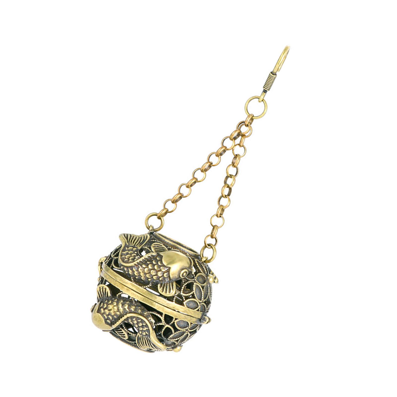 

Handcrafted Brass Scent Diffuser Censers With Antique Finish and Chain for Enhancing Living Room Bedroom Atmospheres A
