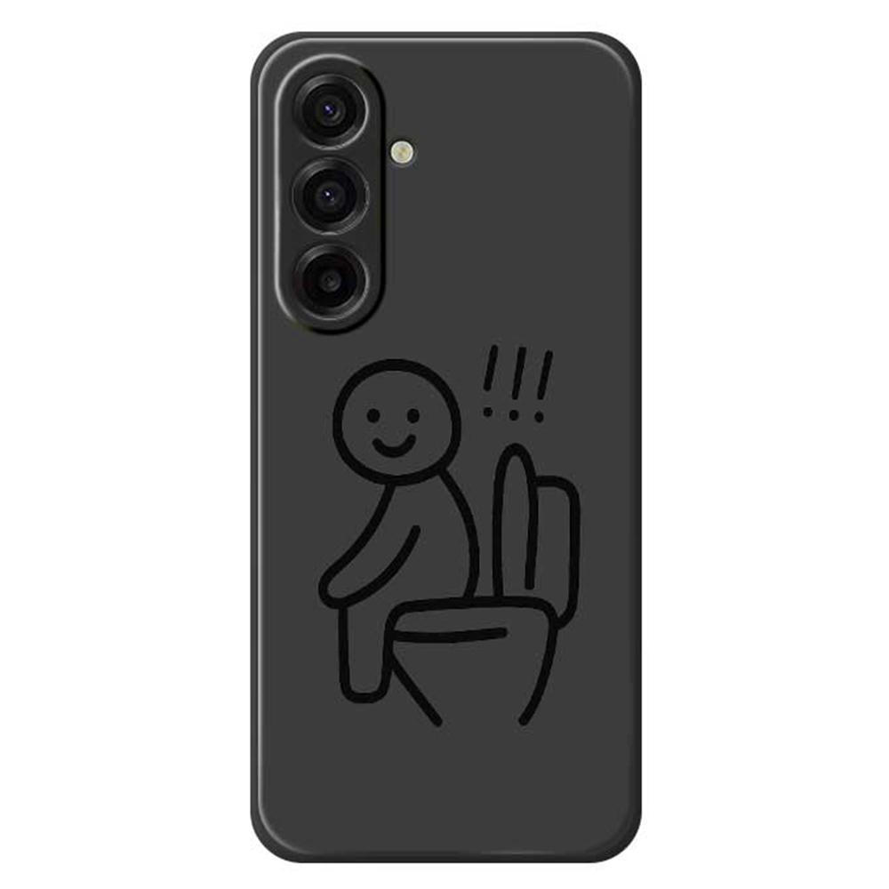 For Samsung Galaxy A17 5G Case Stickman Toilet Pattern Printing Straight Edge TPU Phone Back Cover