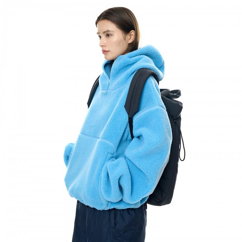 Womens Oversized Hooded Sweatshirt With Fleece Lining Warm Winter Casual Top In Chenille Fabric