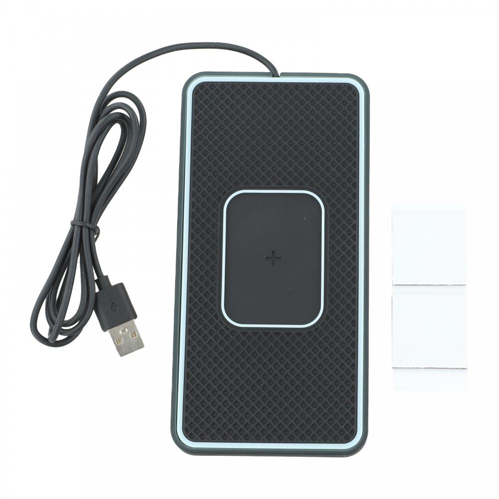 Chargeur de voiture sans fil 15W avec tapis antidérapant pour une expérience de conduite sûre