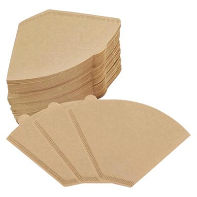 Coffee Filter Paper, Trapezoid, 1-2 Cup Capacity, 150 Sheets Per Pack (Pack of 3, 50 Sheets Per Pack), Disposable, Brown, for Coffee Drippers