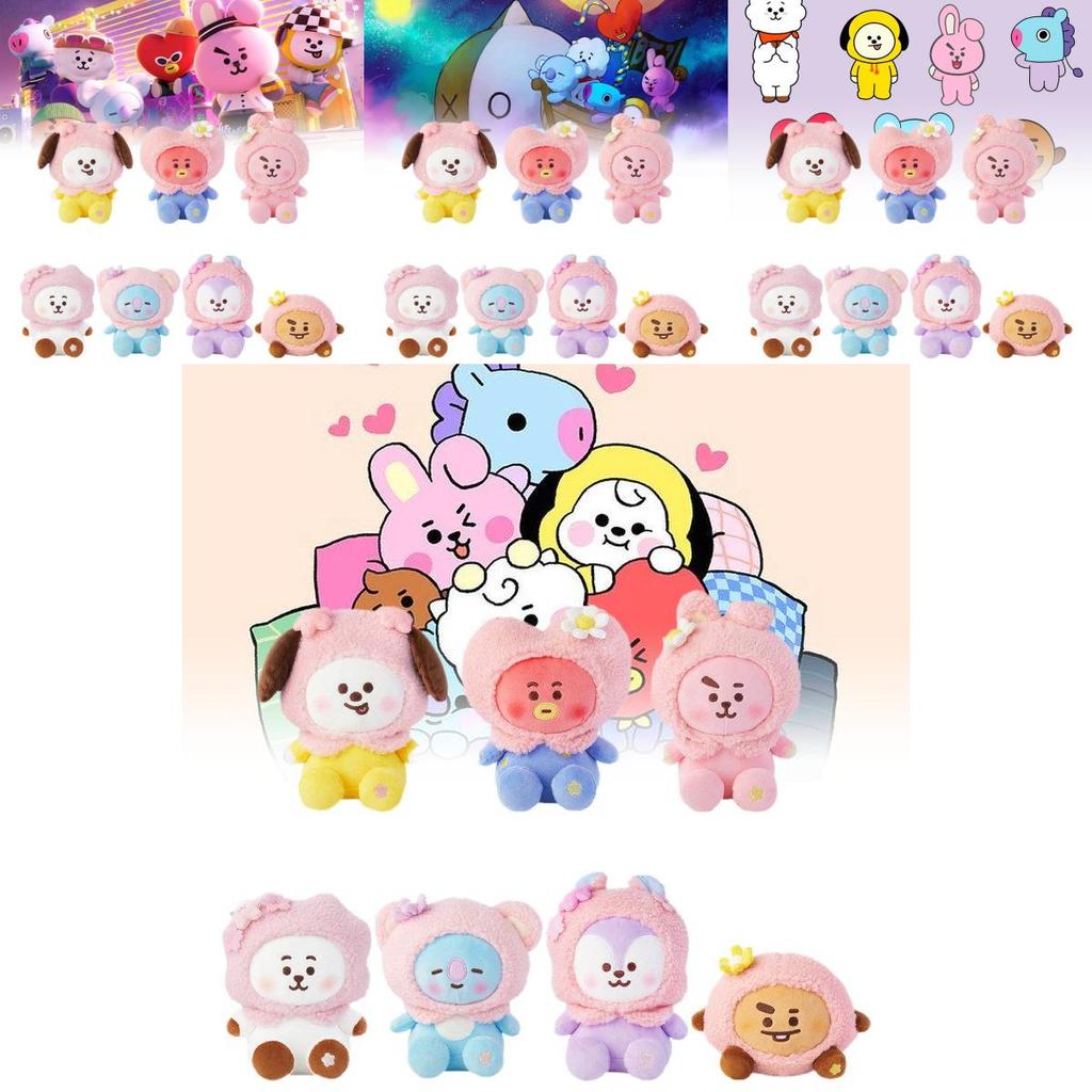 Adorable Korean Trendy Plush Doll Sakura Series Cute Cartoon Animal Figurine