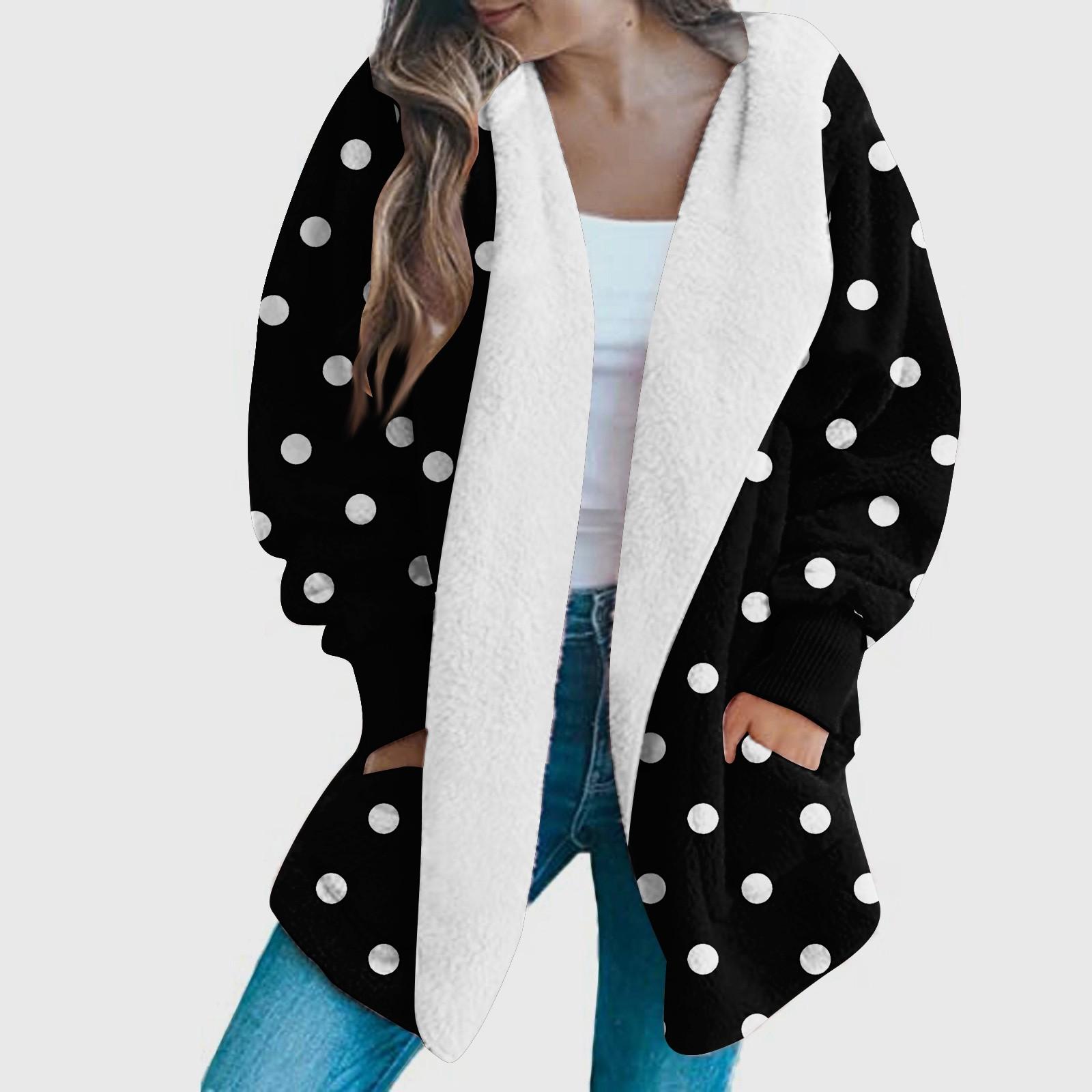 

Модный женский длинный рукав вязаный и зимний кардиган свитер однотонное пальто L чёрный