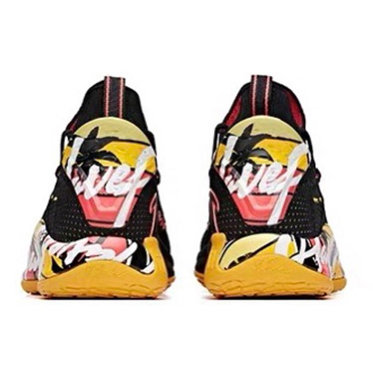 New Anta KT5 Thompson Cushioning Anti Slip And Wear Resistant Low Top Performance Basketball Shoes Black Yellow 112031102-2