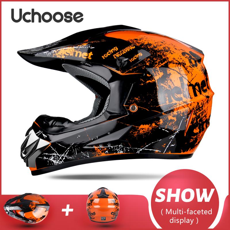 UCHOOSE Motorcycle Helmet Shark Motocross Off-Road Helm Children Moto Bike Accessories ATV Capacete De Moto Ike Downhill AM DH