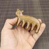 Natural Wooden Wide Tooth Mini Handle Comb Meridian Massage Anti-static Head Five Claw Massager Promote Blood Circulation