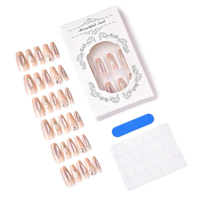 30 pieces of advanced 3D three-dimensional cat's eye middle ladder wearing armor exquisite gilt handmade pearl nail art