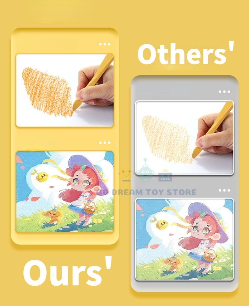 24/12PCS Colorful Crayons Safe Non-Toxic Drawing Toys For Children Graffiti Coloring Pencil Pen Painting Students Stationery