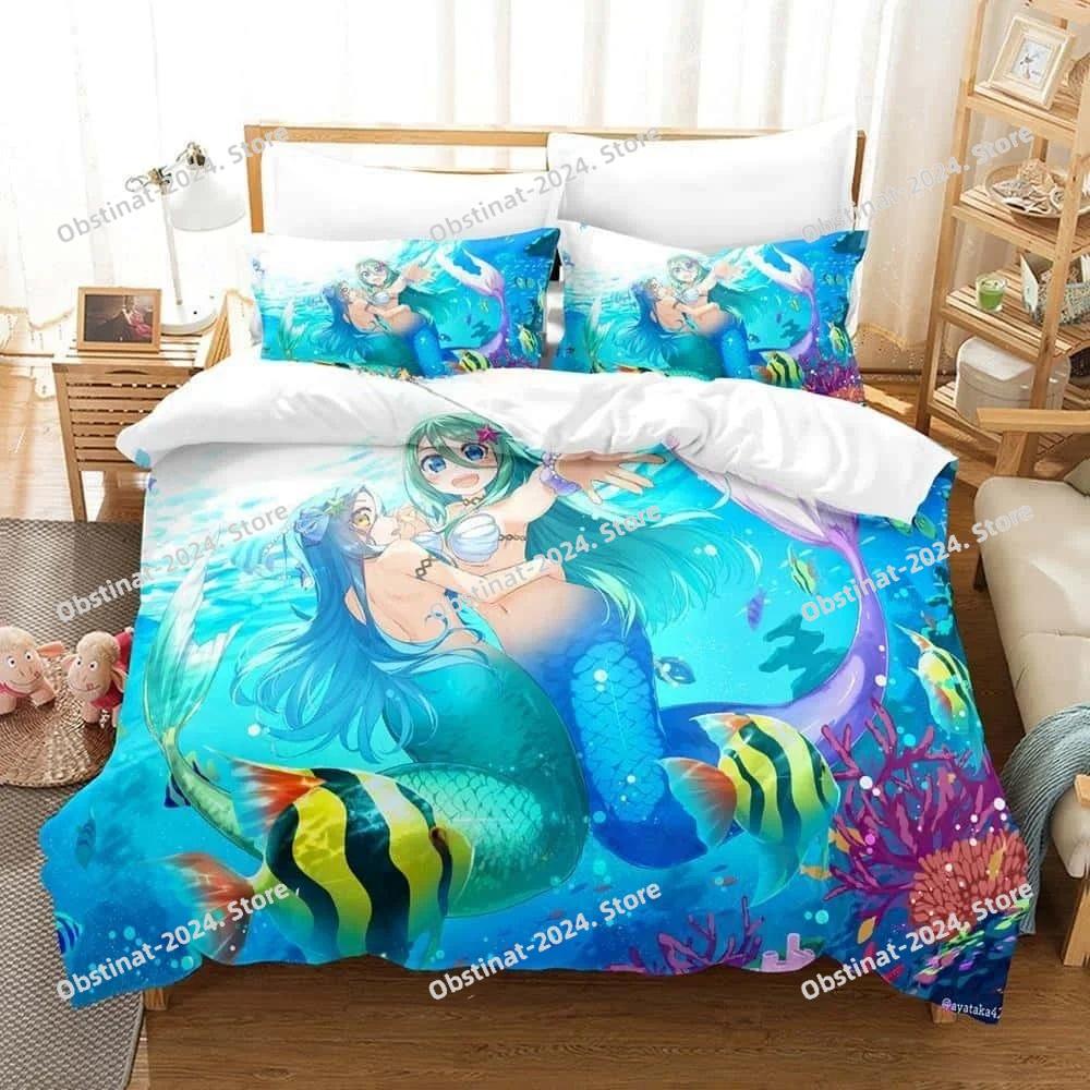 ZENONZARD Bedding Set Printed Duvet Cover Pillowcase Single Double Style Queen King Size Sets Anime Bed Sheet Set