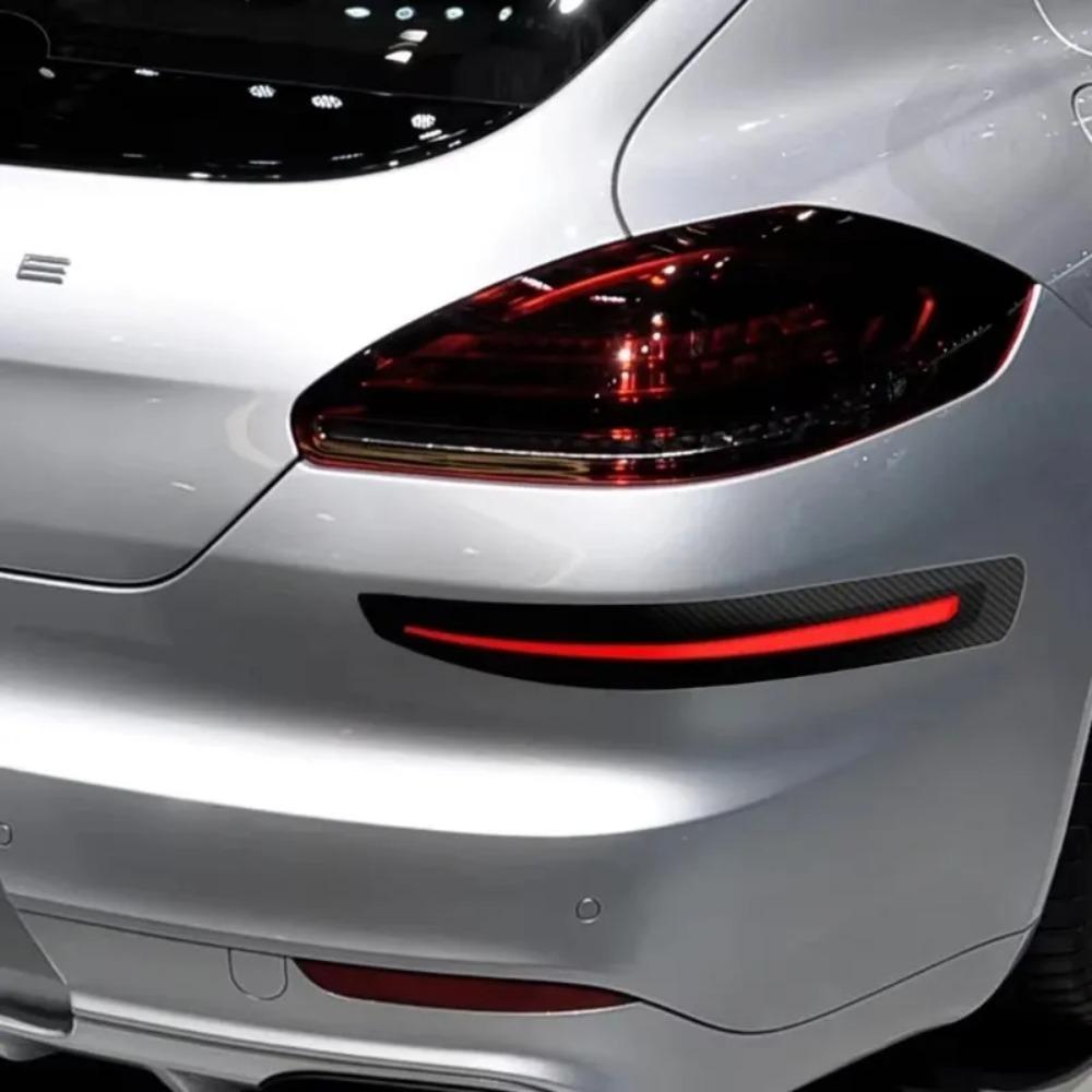 HotNEWS Anti-scratch Stickers Auto-protect Front And Rear Trim Strips 2 Pieces Car Carbon Fiber Style Bumper Corner Protectors