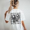 Boxing Shirt Relaxed Fit Gym Tee Graphic T Shirts Women Clothing Y2k Top Oversized T Shirt Outdoors High Quality Cotton Tops