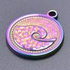 5pcs Color Chameleon Fish Tail Pendant Stainless Steel Charm Diy Jewelry Making Supplies Woman Shell Necklace Charms Accessories