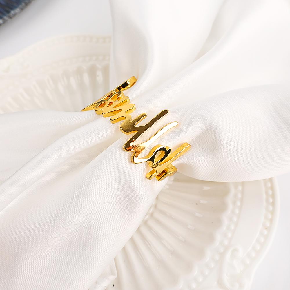 1PCS Creative Letter Napkin Buckle
