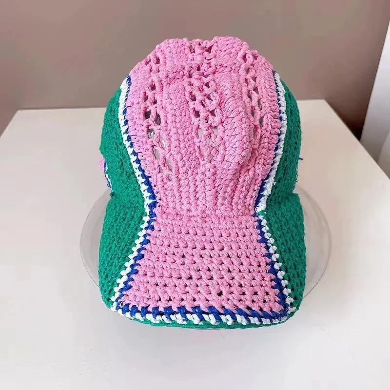 

Весенне-осенний японский вязаный женский повседневный наряд, контрастная бейсболка, кепка-утка, модная вязаная шапка 56-58CM розы красного