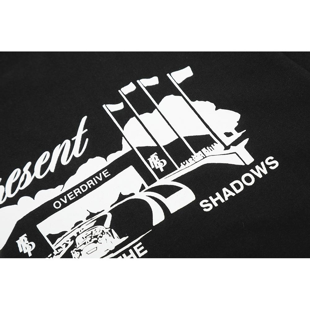 Unisex Minimal Out Of The Shadows Graphic Cotton T-Shirt Casual Streetwear Short Sleeve Tee Men Women